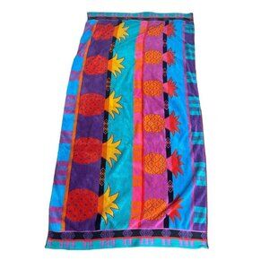 Vintage Royal Terry Colorful Pineapple Beach Bath Towel